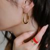 Reve hoop классические овальные серьги_L