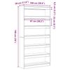 Concrete Grey Bookshelf 100 x 30 x 198 cm Engineered Wood