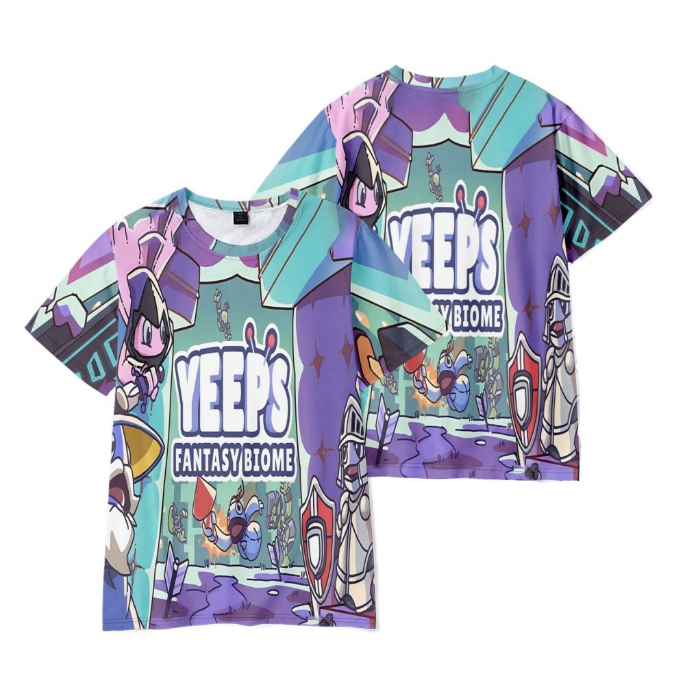7 цветов, модные футболки с героями мультфильмов Yeeps Hide and See для женщин и мужчин, летняя одежда, мужская футболка с круглым вырезом для фитнеса, большие мужские футболки, топы