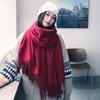 Scarf for Women, New Style Winter Wool Imitation Cashmere Scarf, Pure Color, Versatile Men"s Shawl,
