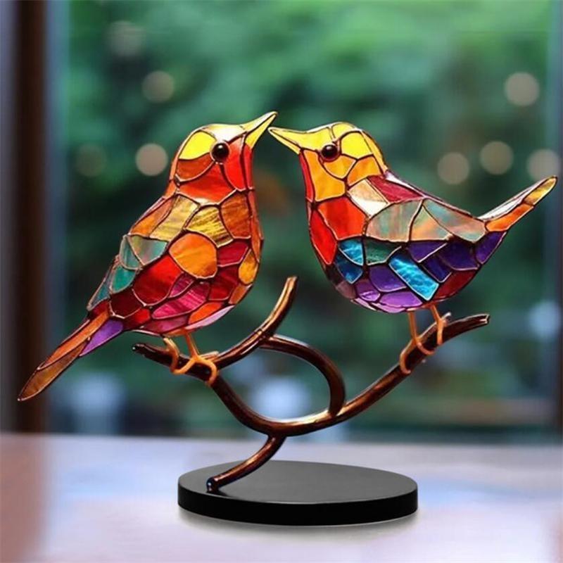 Акриловые птицы, декоративные украшения на ветках, украшения для групп птиц или украшения для домашнего офиса, 5 стилей