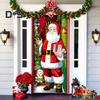 Рождественская накладка на дверь Санта-Клаус/Рождественская елка/Снеговик, подвесной баннер на дверь, декор для украшения входной двери