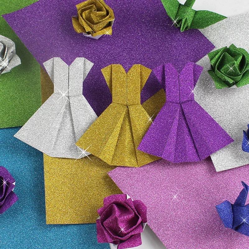 WTEMPO Thick Glitter Cardstock Paper Colored Card Stock for Cricut Card Making Scrapbooking Craft Christmas Decorations, Holiday Party Supplies