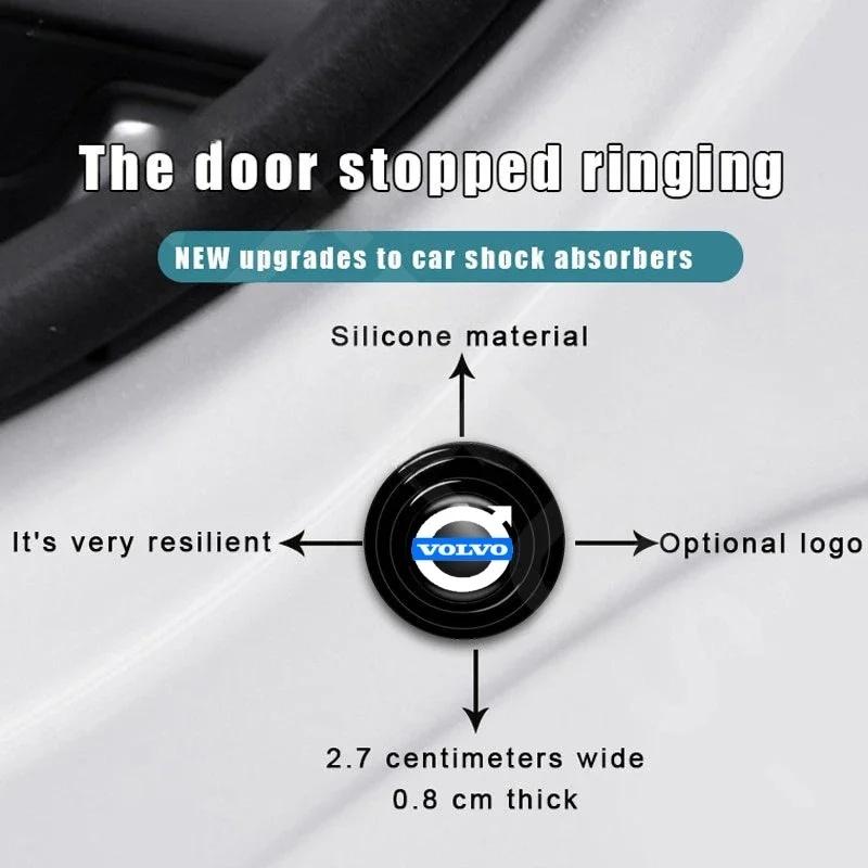 4Pcs Volvo Car Door Shock Absorber Pads, Silicone Anti-Collision Sound Insulation Buffer Stickers for Volvo XC60 XC90 S60 S90