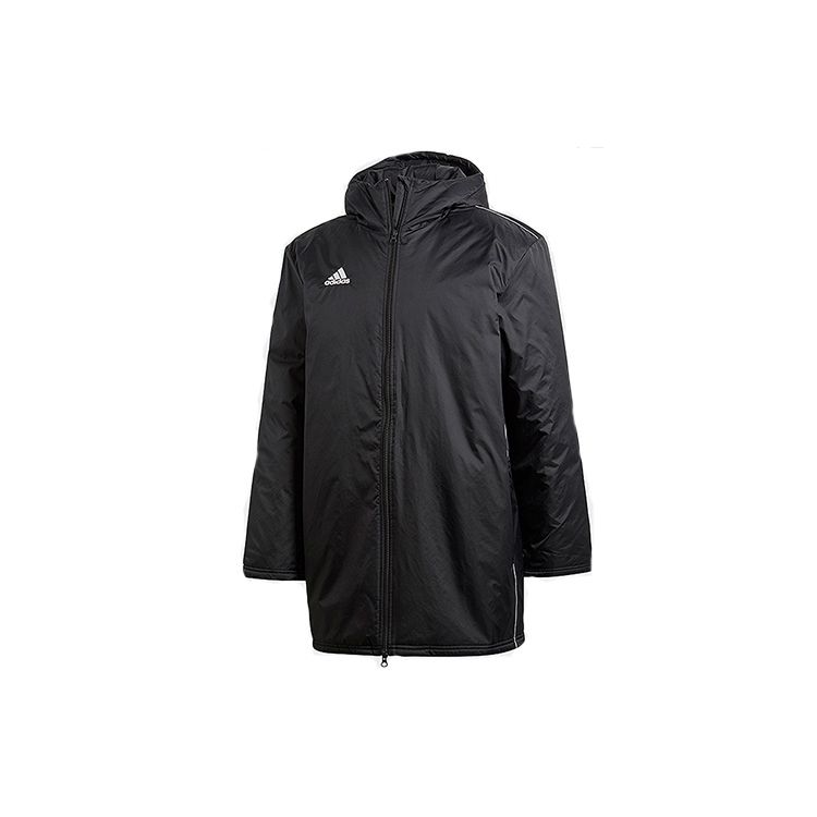 Adidas Logo Windproof Cotton Jacket Men Outerwear Black CE9057