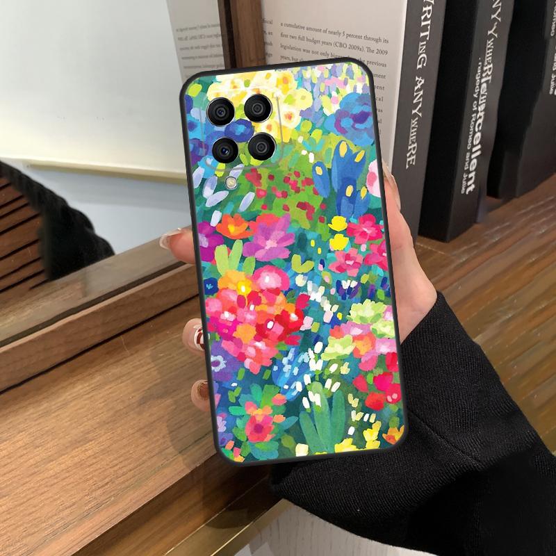 Яркая Цветочная Живопись Художественный Чехол Для Samsung Galaxy M56 M06 M16 M36 M52 M32 M12 M54 M34 M14 M35 M55 M15 M11 M31 M13 M53