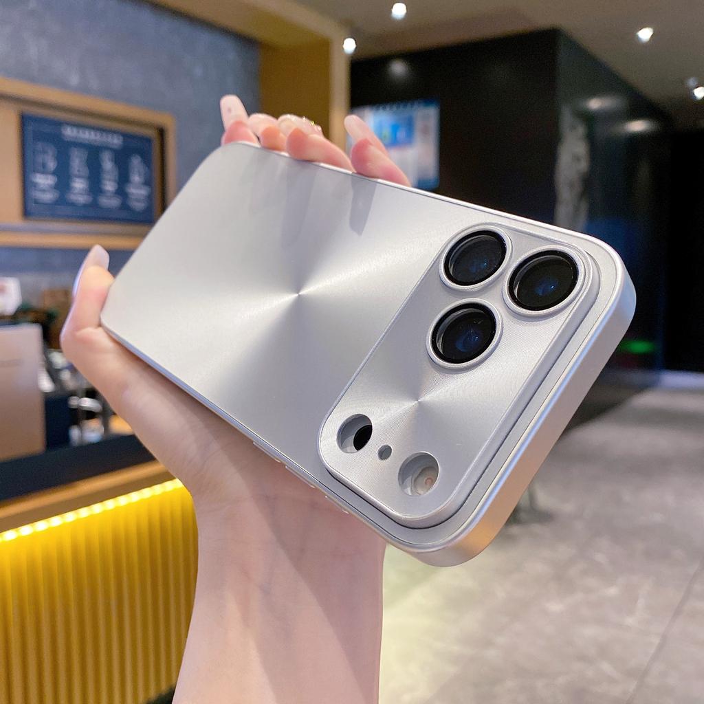 Лазерный чехол с узором «Аврора» и матовой поверхностью для iPhone 17 Air 16 15 14 13 12 11 Pro Max Plus, противоударный бампер со стеклянным защитным кольцом для объектива