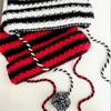 Hats Autumn Winter Pointed Pullover Striped Ins Little Devil Japanese Beanie Hat Knitted Wool Cap