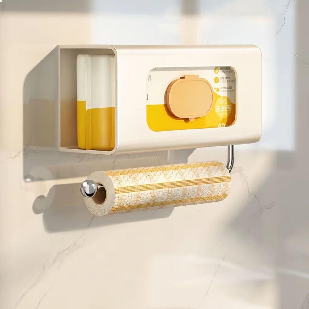 Strong Load Bearing Paper Towel Dispenser Easy Access Wet Wipes Storage Rack Household