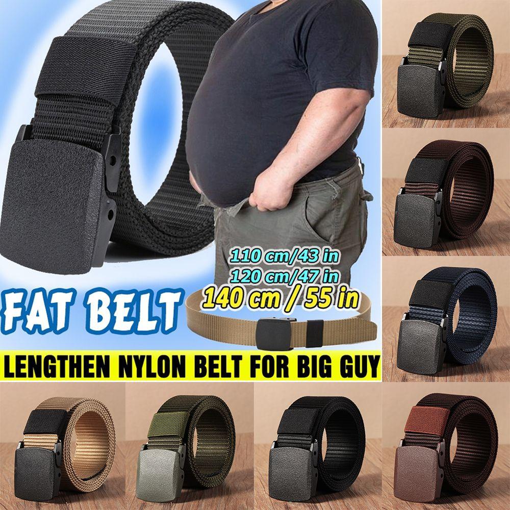 Casual Metal-free Security Check Tactical Waistband Nylon Waist Belt Military Web Belt for Fat Man
