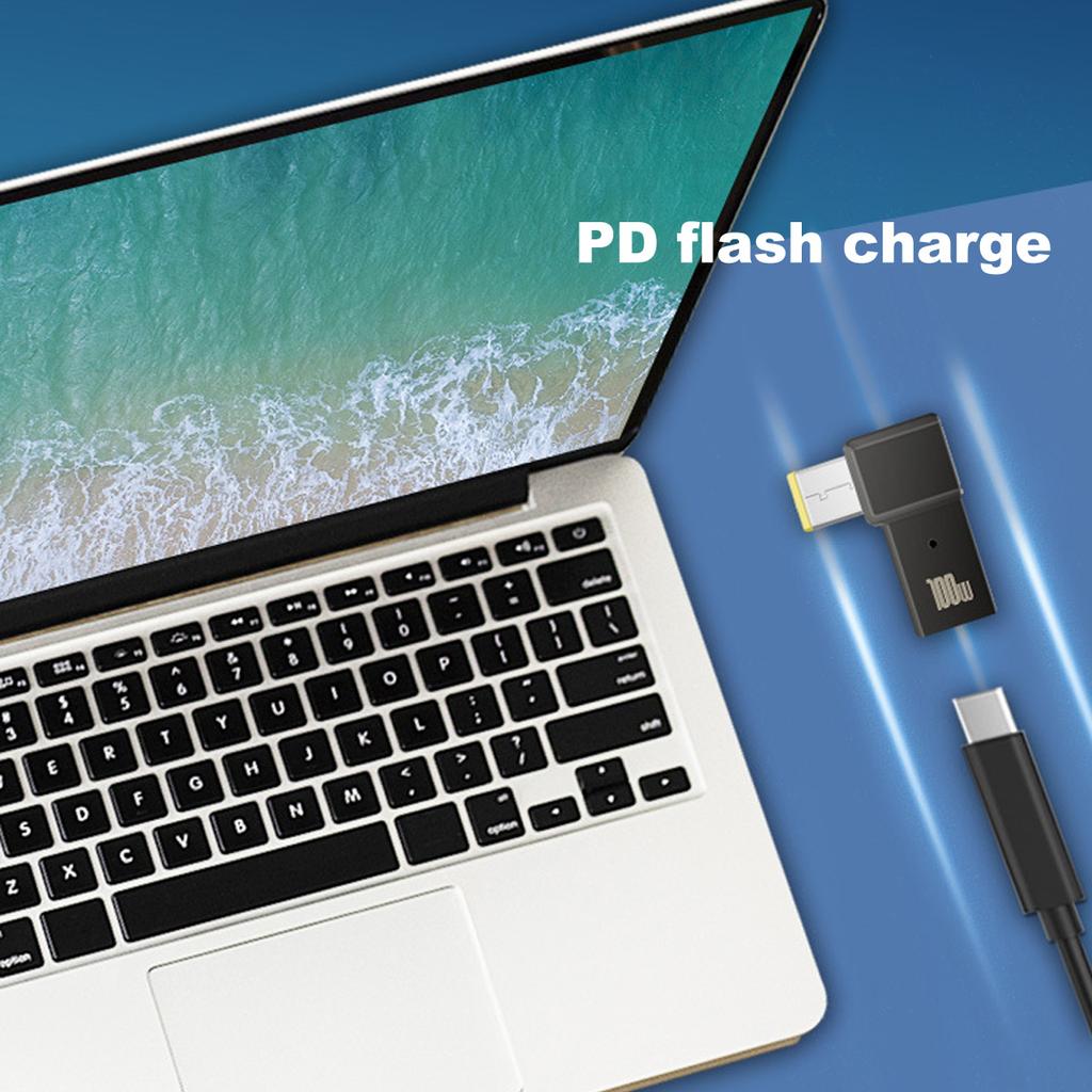 FONKEN 100 Вт USB Type C «мама» на квадратный разъем PD, конвертер USB-C, кабель для быстрой зарядки, разъем адаптера питания постоянного тока для ноутбука Thinkpad