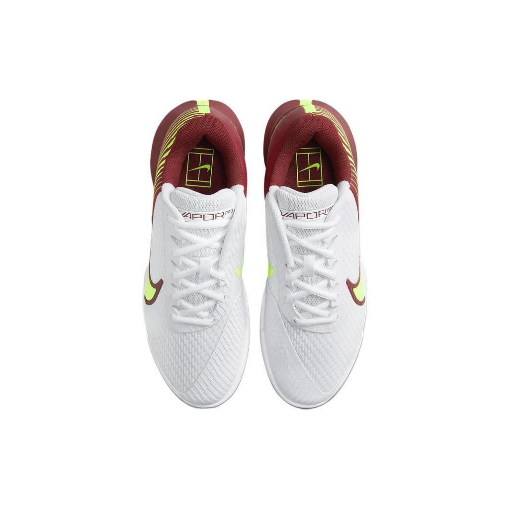 Nike Court Air Zoom Vapor Pro 2 HC White Team Red Men Sneakers Lime-Blast DR6191-104