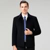 High-end Men's Cashmere Short Jacket New Style for Middle-aged and Elderly Autumn and Winter Loose Warm Business Casual Jacket Dad Wear