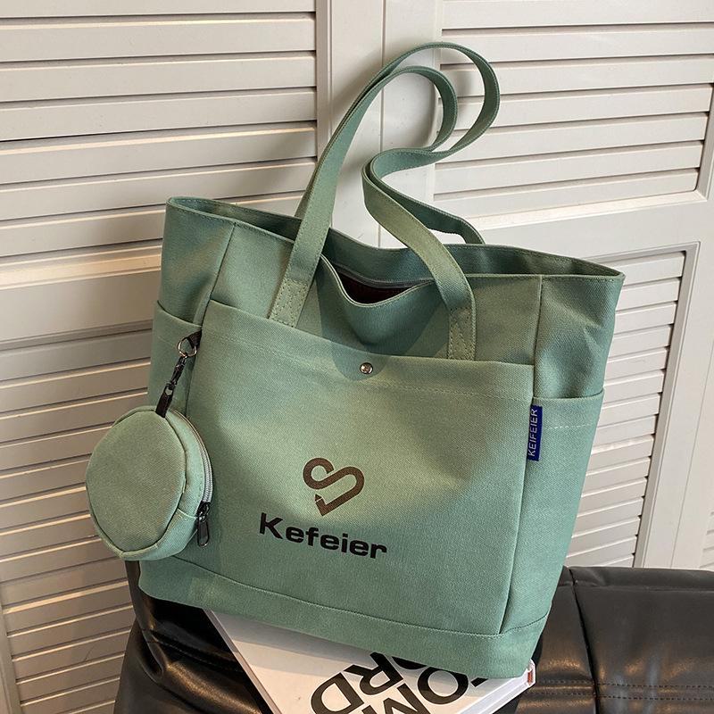 Женская большая холщовая сумка через плечо - 2023 High-End Commuter Tote для студентов колледжей