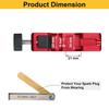 Multi-purpose Ignition Part Gap Tool With Feeler Gauge For 10mm 12mm 14mm 16mm Engine Spark Adjustment Red Aluminum Alloy Kit
