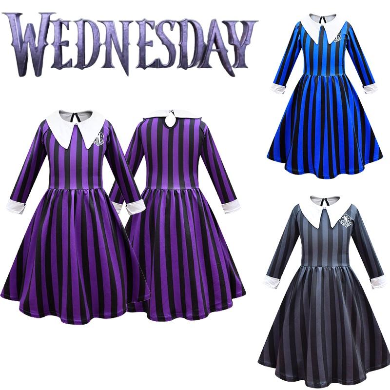 Wednesday Addams Costume Polyester School Uniform For The Addams Family