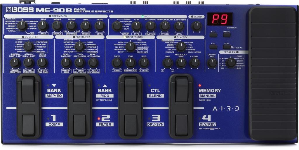 BOSS Bass Bass Processor 10 встроенных моделей усилителей AIRD 61 эффект из библиотеки эффектов BOSS Bass 8 ножных переключателей Модернизированная педаль экспрессии ME-90B