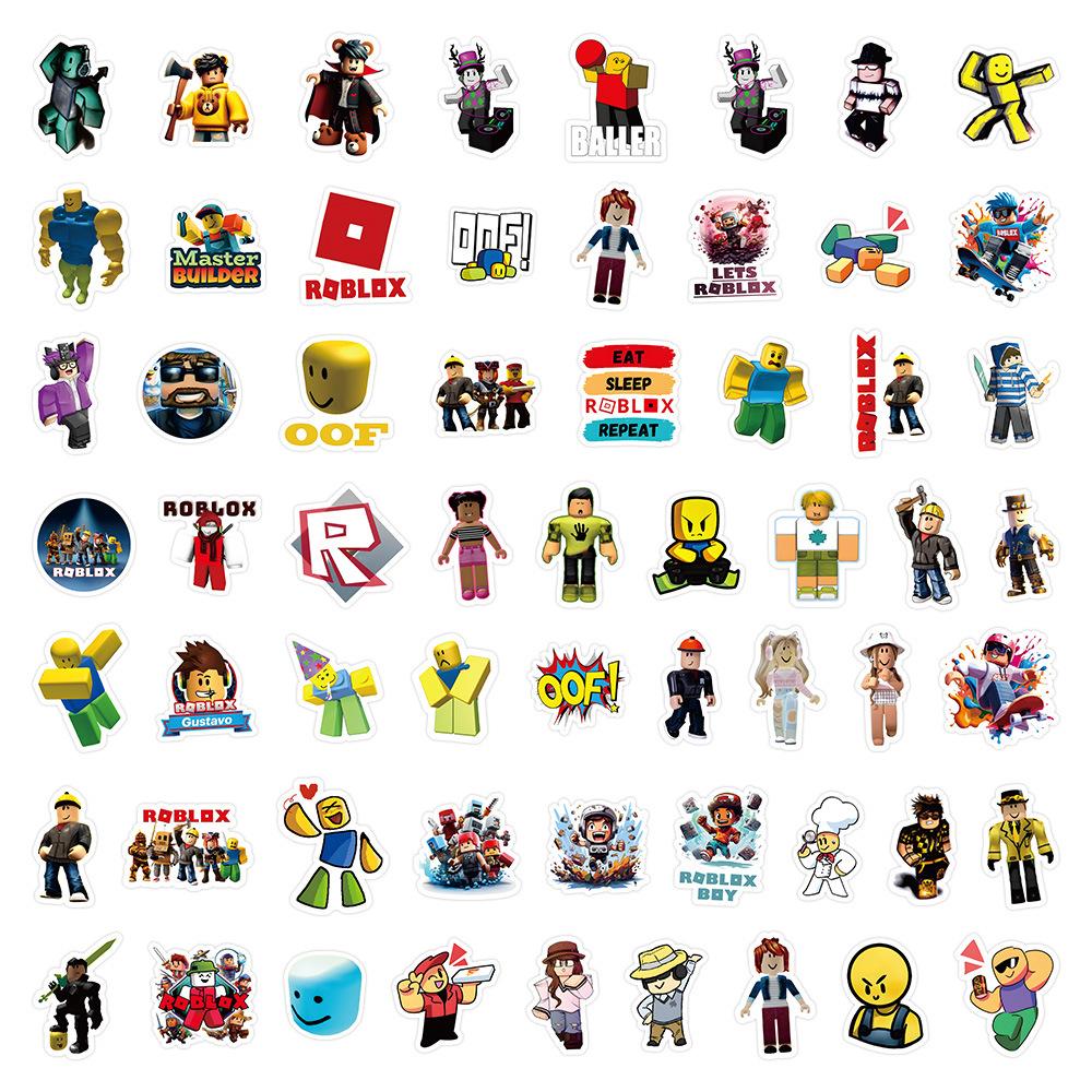 Roblox 60 шт. Водонепроницаемые наклейки Виртуальный мир Виниловые наклейки Для детей Ноутбука Багажа Блокнота Скейтборда Бутылки с водой Декор