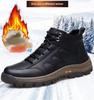 Men's Autumn Winter High-top Cotton Boots Warm Velvet for Outdoor Mountaineering, Casual Sports Shoes.
