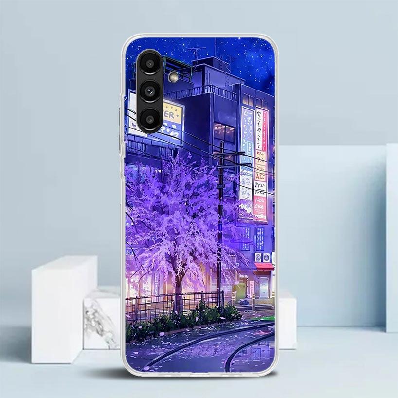 Эстетичная Аниме Пейзажная Обложка для Samsung Galaxy A17 A37 A57 A16 A26 A36 A56 A15 A14 A55 Чехол для Телефона A13 A53 A25 A35 A24 A34 A23