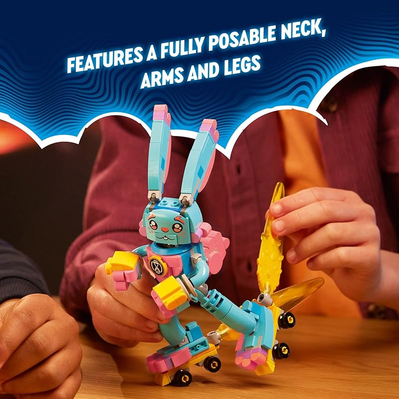 Игрушечный набор для сборки Lego DREAMZZZZ Izzy and Bunchu The Bunny. 2 способа сборки. Включает минифигурки Grimspawn и Izzy. Отличный подарок для детей старше 7 лет.