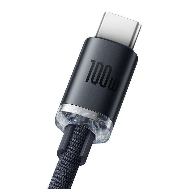 Kabel Usb Do Usb-C Baseus Crystal Shine, 100W, 1.2M (Czarny)