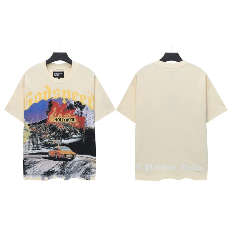 2025 Unisex Loose Fit Graphic Tee Hip Hop Streetwear Cotton T-Shirt Couples
