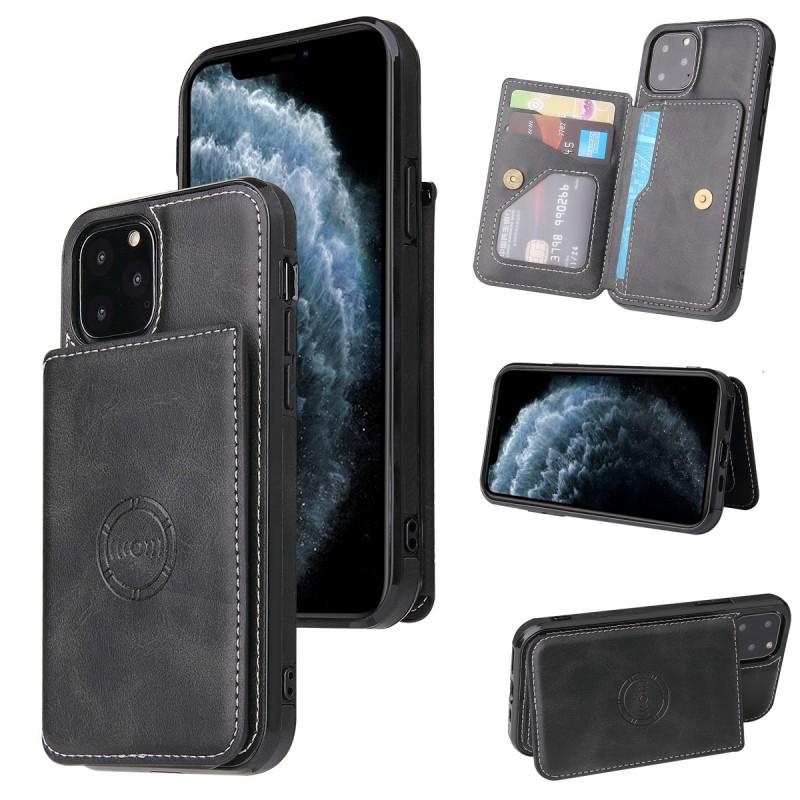 Многофункциональный чехол-книжка со слотами для карт IPhone 15 14 Магнитная обложка-кошелек Ударопрочная TPU защита