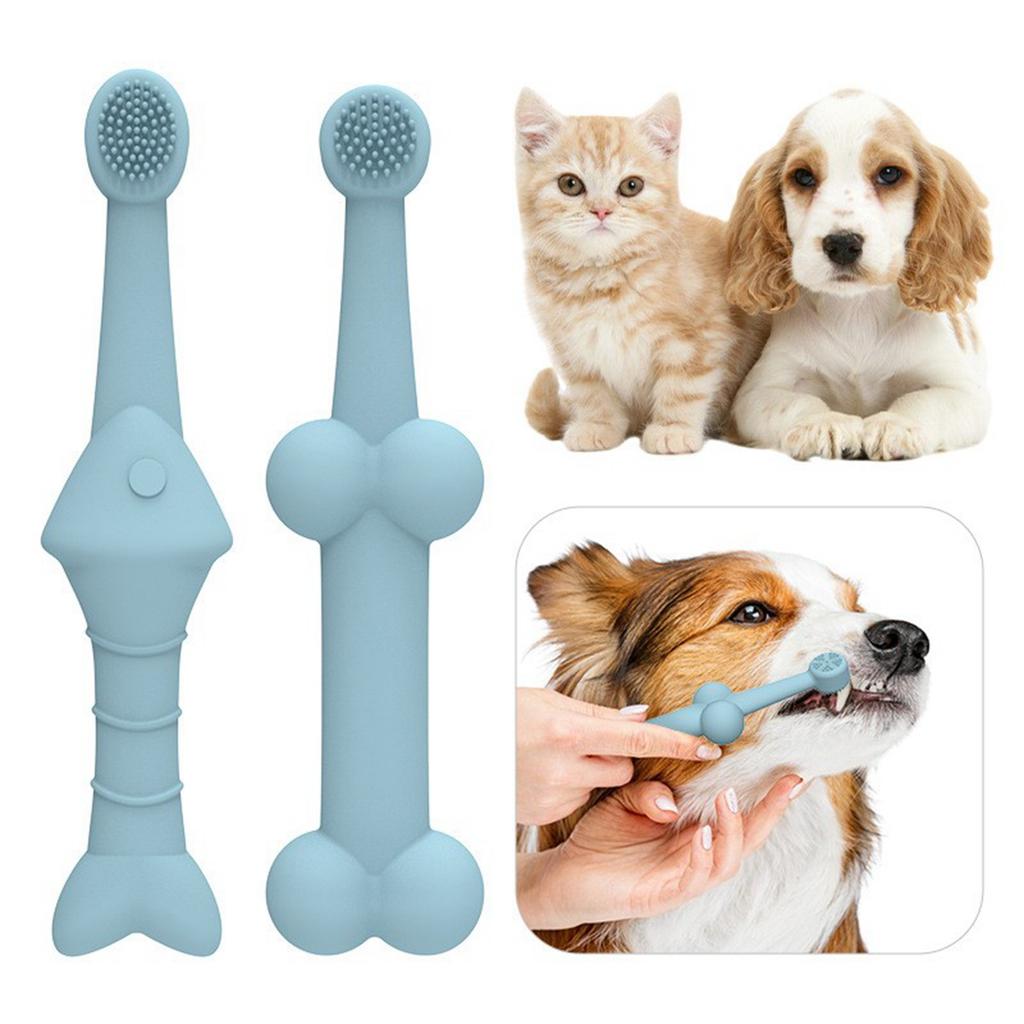 Pet Toothbrush Cat And Dog Oral Cleaning Toothbrush Anti-tartar Cleaning Pet Supplies.