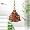 Украшение для рождественской елки, подвесное украшение со шнурком, легко подвешивается, небьющееся, для использования в помещении и на улице, рождественское подвесное украшение