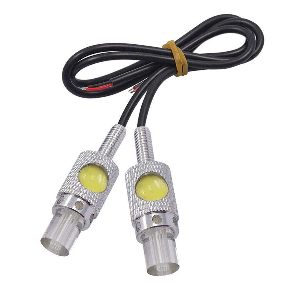 2Pcs 12V Universal Car License Plate Lamp White Screw Bolt Light Bulb