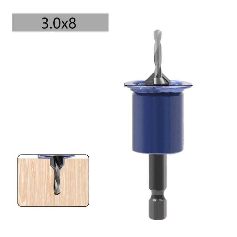 Limit Countersink Drill Bit Set Hole Punch Deep Adjustable Countersunk Drill Bit Shank Wood Countersink Drill Bit
