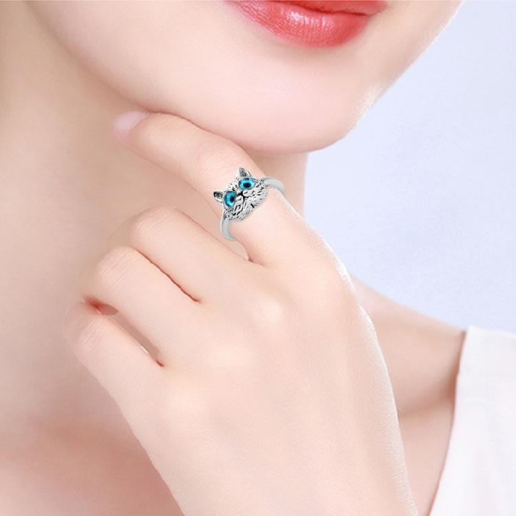 Кольцо с кошкой Милый котенок Животное Кольцо для любителя животных Женщины Подростки Девочки Подарок на день рождения