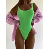 One Piece Swimsuit Swimwear Female Solid Push Up Thong Bather Bathing Suit Sexy Women Monokini Brazilian Swimming Suits