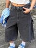 Y2k винтажные мешковатые уличные джинсы женские Harajuku большие классные шорты для девочек новые летние высокие уличные повседневные модные джинсовые брюки