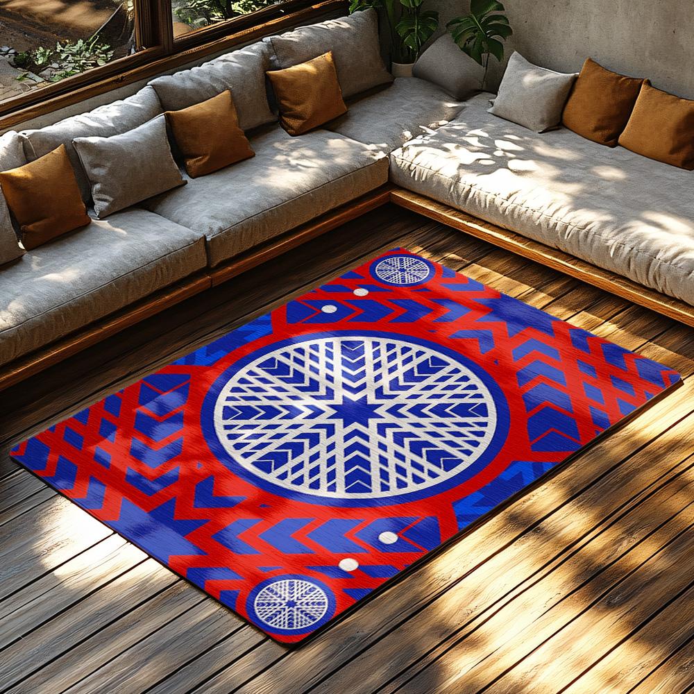 Tribal Area Rug Non-Slip Doormat Modern Geometric Pattern Floor Mat Living Room Bedroom Decor Home Accent Entrance Mats