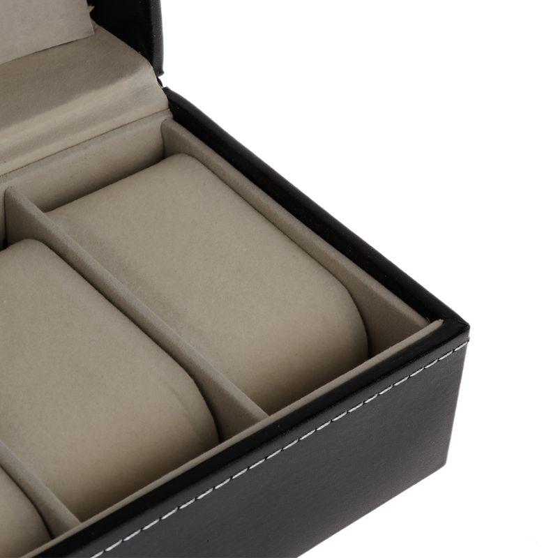 Watch Box Storage Case Gift Package Jewelry Display Boxes 5 Grids Luxury Faux Leather Soft Protection Organizer Watches High End