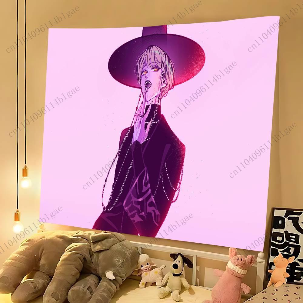 Kawaii Aesthetic Room Decor Item Unique Cartoon Photo Background Cloth Perfect for Bedroom Decoration Printing Wall Tapestry