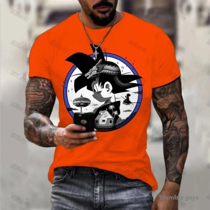 Летняя футболка Dragon Ball Мужская Одежда для мальчиков Девочек Топы Super Saiyan Детская футболка Свитшот Goku Vegeta Streetwear