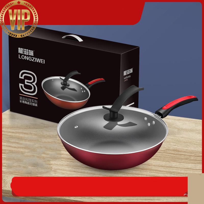 30 см Сковорода Вок с антипригарным покрытием Сковорода из нержавеющей стали с антипригарным покрытием Сковорода с сотовым антипригарным дном и стеклянной крышкой