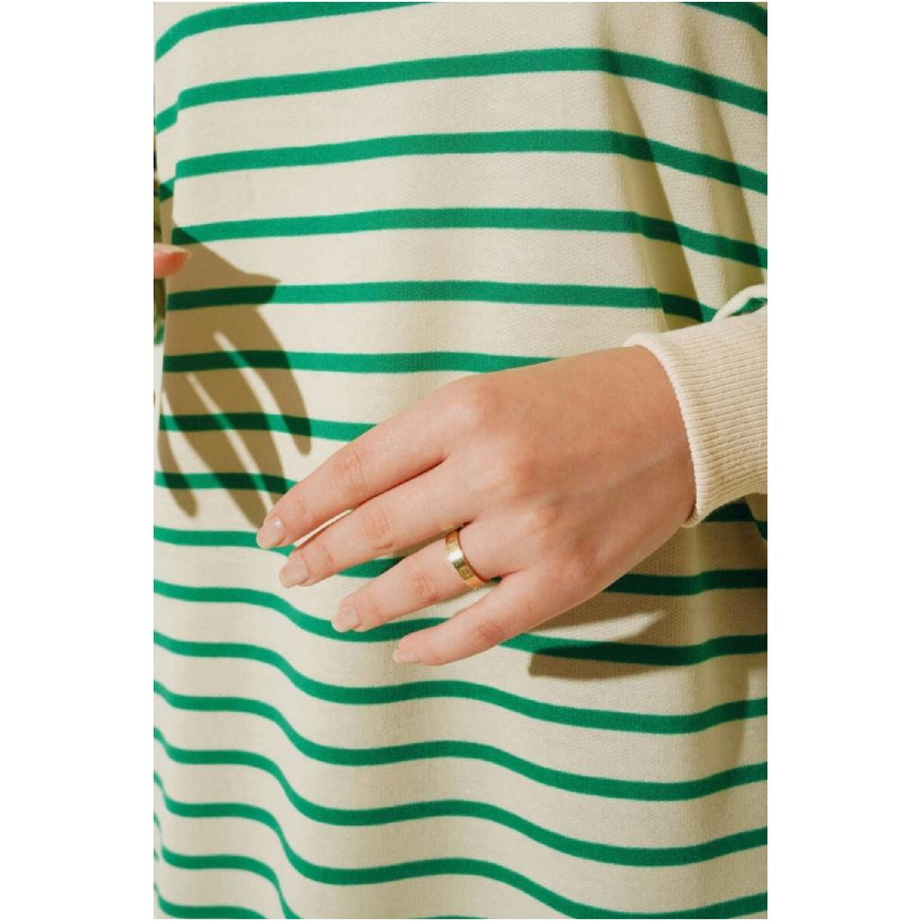 Двухниточный толстовка в полоску в стиле хиджаба-туники