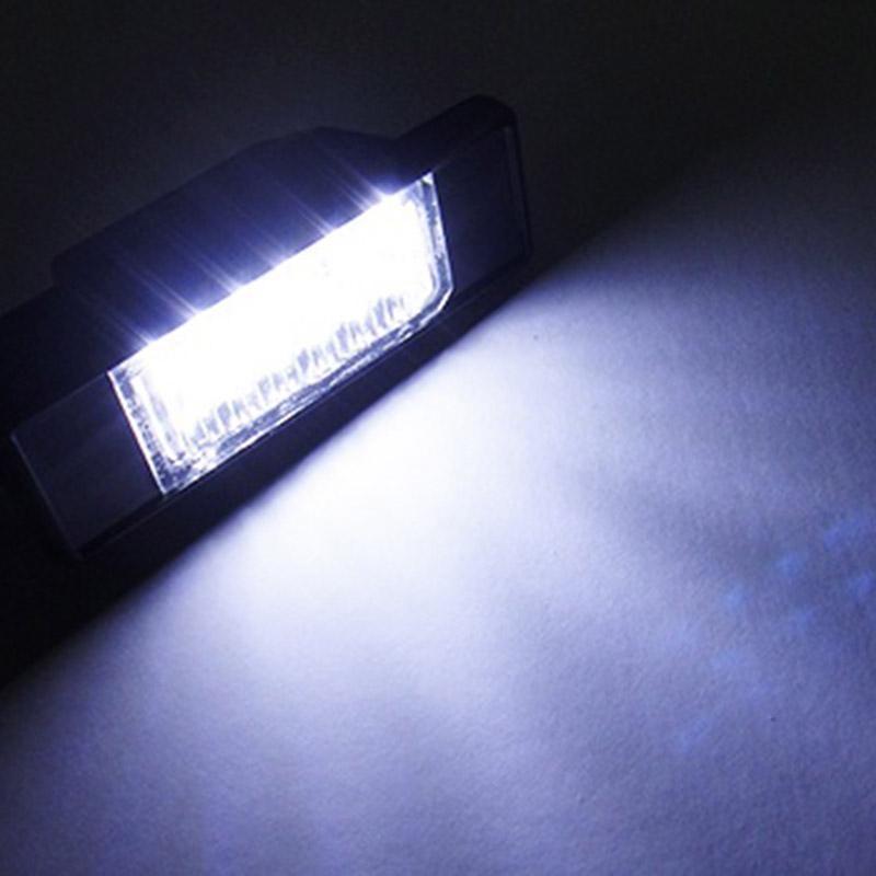 2 Pcs/set LED License Plate Light For Peugeot Citroen Mercedes