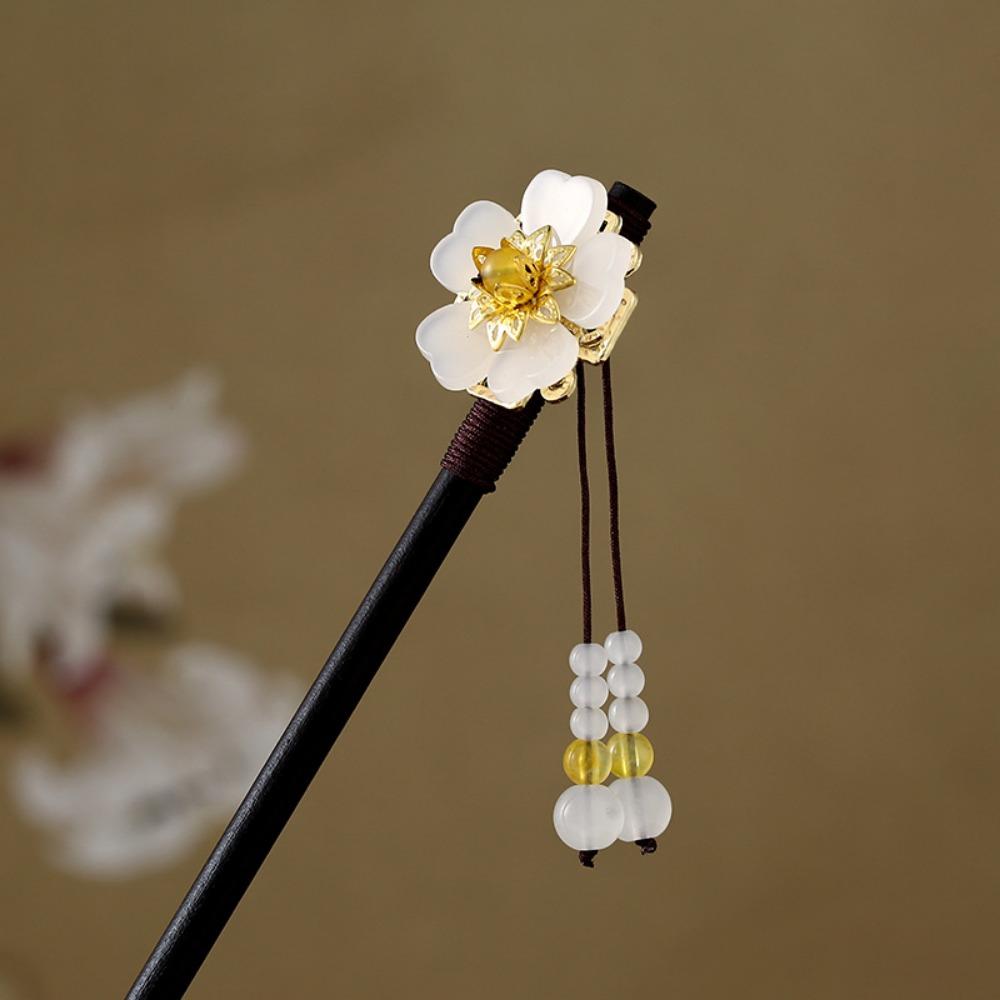 Handmade Wooden Hairpin Chinese Style Party Hair Bun Decorative Hair Chopsticks for Hanfu