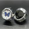 Women Dial Quartz Analog Finger Ring Watch for Butterfly Elastic Gift for Creati