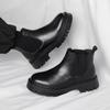 Fashion New Men's Classic Retro Business Chelsea Boots Men British Leather Ankle Boot Mens Casual Short Boots Round Toe Shoes Plus Sizes