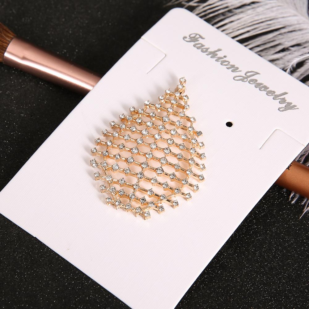 Винтажные золотые серьги с бриллиантами в форме капельки (Пожалуйста, закажите 2)