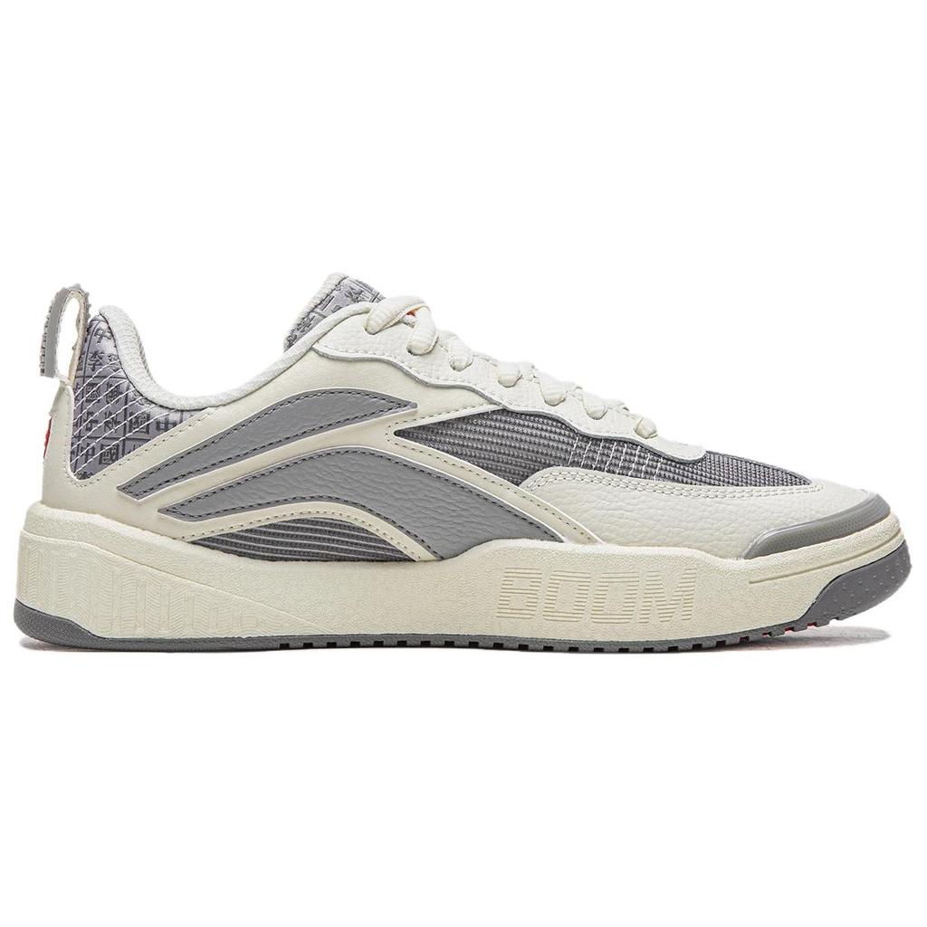 Li Ning Synthetic Leather Cow Split Leather Printing Technology Simple Comfortable Shock Absorption Wear Resistant Low Top Skate Shoes AECV011-1