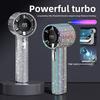 Diamond Design Mini Handheld Fan Quiet Operation Rechargeable Fan New Digital Display Fan Outdoor