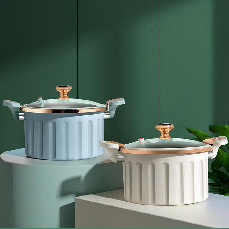 8л эмалированная кастрюля под микродавлением, корейская вакуумная кастрюля с антипригарным покрытием, кастрюля для супа с антипригарным покрытием, кастрюля для тушения, кипящая кастрюля с двойным ухом, кастрюля для тушения