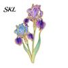 Decorative Clothing Pin Brooch Pin, Enamel Flower Design with Smooth Edges, Artistic Lightweight Zinc Alloy Badge for Jackets Scarves Bags Gift Lapel